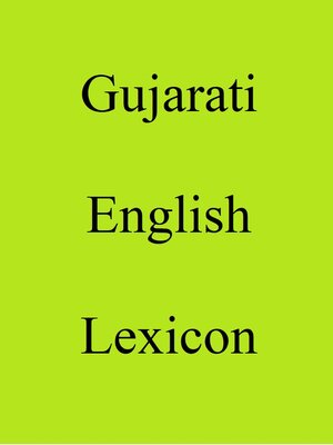 cover image of Gujarati English Lexicon